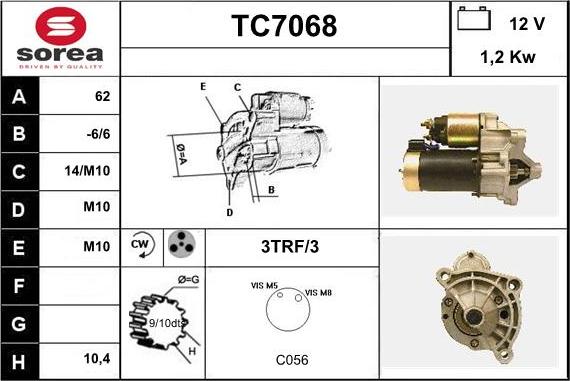 Sera TC7068 - Стартер unicars.by