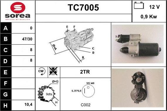 Sera TC7005 - Стартер unicars.by