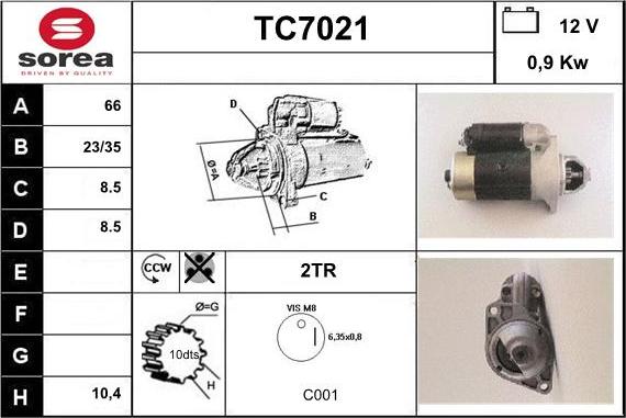 Sera TC7021 - Стартер unicars.by