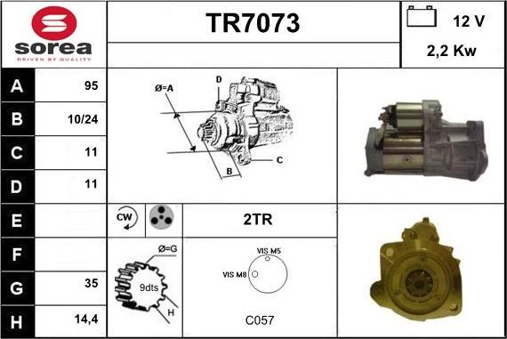 Sera TR7073 - Стартер unicars.by