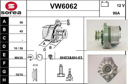 Sera VW6062 - Генератор unicars.by