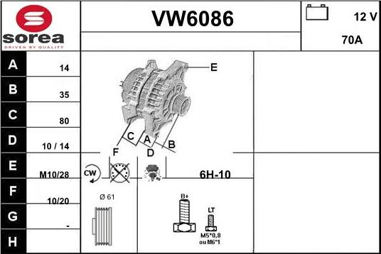 Sera VW6086 - Генератор unicars.by