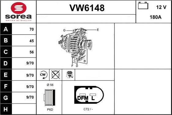 Sera VW6148 - Генератор unicars.by