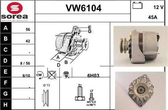 Sera VW6104 - Генератор unicars.by