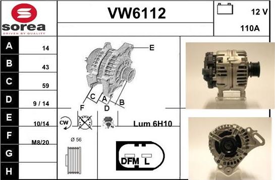 Sera VW6112 - Генератор unicars.by