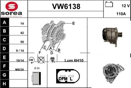 Sera VW6138 - Генератор unicars.by