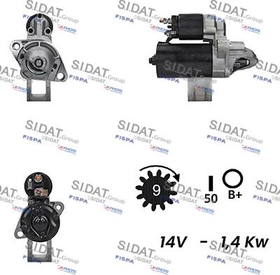 Sidat S12BH0339A2 - Стартер unicars.by