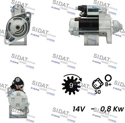 Sidat S12DE0226A2 - Стартер unicars.by