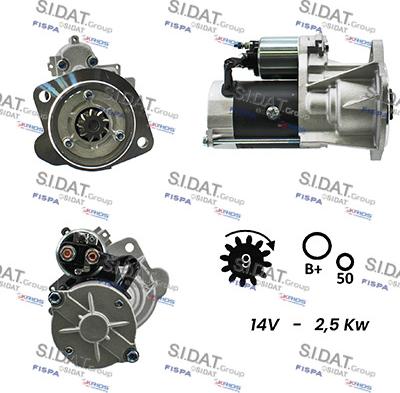 Sidat S12HT0190A2 - Стартер unicars.by