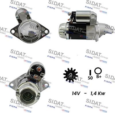 Sidat S12MH0580A2 - Стартер unicars.by