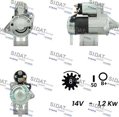 Sidat S12MH0335A2 - Стартер unicars.by