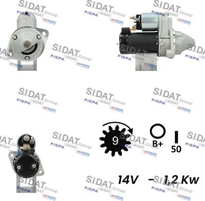 Sidat S12VA0506A2 - Стартер unicars.by