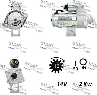 Sidat S12VA0024A2 - Стартер unicars.by