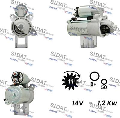 Sidat S12VS0696A2 - Стартер unicars.by