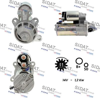 Sidat S12VS0696 - Стартер unicars.by