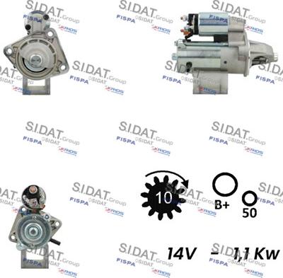 Sidat S12VS0022 - Стартер unicars.by