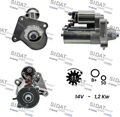 Sidat S12VS0193A2 - Стартер unicars.by