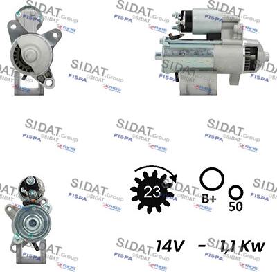 Sidat S12VS0192A2 - Стартер unicars.by