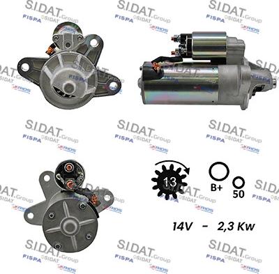 Sidat S12VS0121A2 - Стартер unicars.by