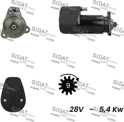 Sidat S24BH0058A2 - Стартер unicars.by