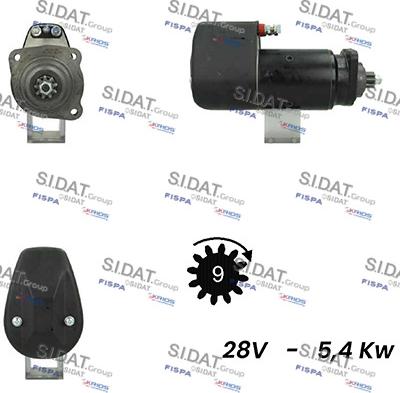 Sidat S24BH0019A2 - Стартер unicars.by