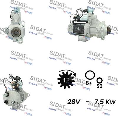 Sidat S24DR0010 - Стартер unicars.by