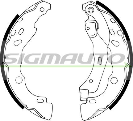 SIGMAUTO SFA409 - Комплект тормозных колодок, барабанные unicars.by