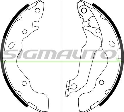 SIGMAUTO SFA741 - Комплект тормозных колодок, барабанные unicars.by