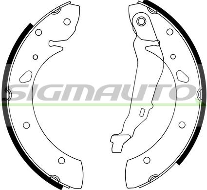 SIGMAUTO SFA950 - Комплект тормозных колодок, барабанные unicars.by