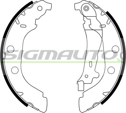 SIGMAUTO SFA385 - Комплект тормозных колодок, барабанные unicars.by