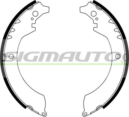 SIGMAUTO SFA679 - Комплект тормозных колодок, барабанные unicars.by