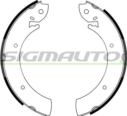 SIGMAUTO SFA207 - Комплект тормозных колодок, барабанные unicars.by