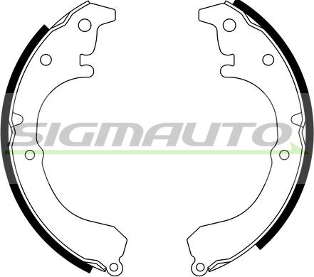 SIGMAUTO SFA960 - Комплект тормозных колодок, барабанные unicars.by