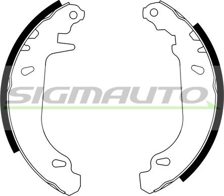 SIGMAUTO SFA105 - Комплект тормозных колодок, барабанные unicars.by