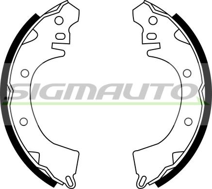 SIGMAUTO SFA815 - Комплект тормозных колодок, барабанные unicars.by