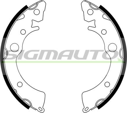 SIGMAUTO SFA431 - Комплект тормозных колодок, барабанные unicars.by