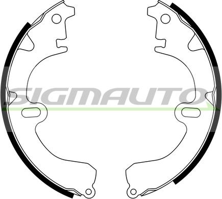 SIGMAUTO SFA934 - Комплект тормозных колодок, барабанные unicars.by