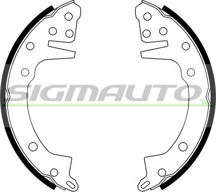 SIGMAUTO SFA811 - Комплект тормозных колодок, барабанные unicars.by