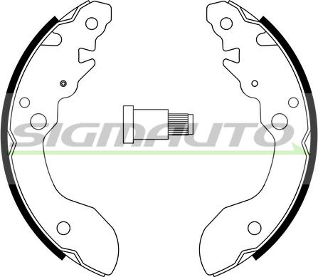 SIGMAUTO SFA914 - Комплект тормозных колодок, барабанные unicars.by