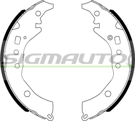 SIGMAUTO SFA984 - Комплект тормозных колодок, барабанные unicars.by