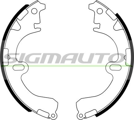 SIGMAUTO SFA932 - Комплект тормозных колодок, барабанные unicars.by