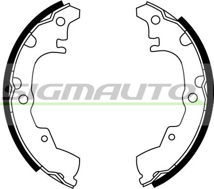 SIGMAUTO SFA664 - Комплект тормозных колодок, барабанные unicars.by