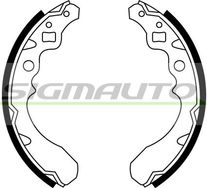 SIGMAUTO SFA670 - Комплект тормозных колодок, барабанные unicars.by