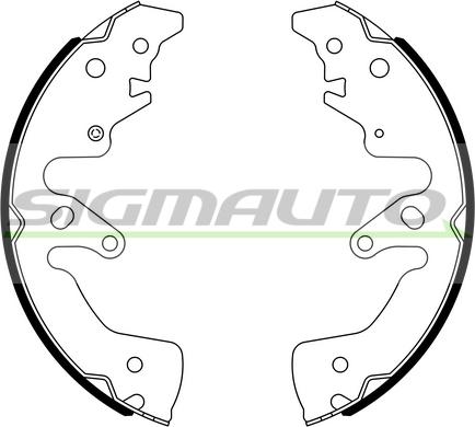 SIGMAUTO SFA895 - Комплект тормозных колодок, барабанные unicars.by