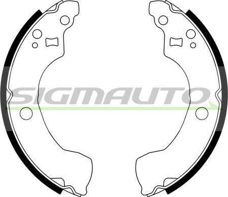 SIGMAUTO SFA867 - Комплект тормозных колодок, барабанные unicars.by