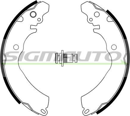 SIGMAUTO SFA818 - Комплект тормозных колодок, барабанные unicars.by