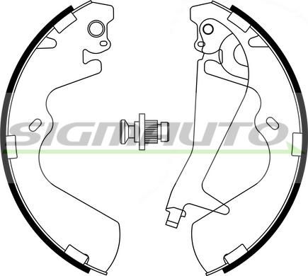 SIGMAUTO SFA743 - Комплект тормозных колодок, барабанные unicars.by