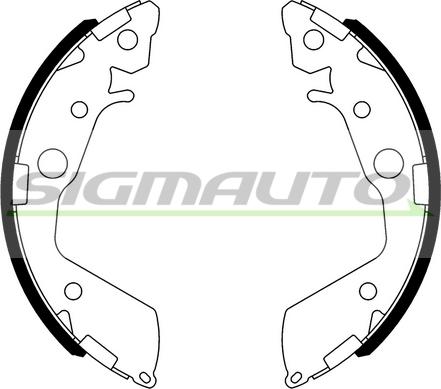 SIGMAUTO SFA718 - Комплект тормозных колодок, барабанные unicars.by