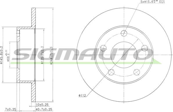 SIGMAUTO DBA952S - Тормозной диск unicars.by