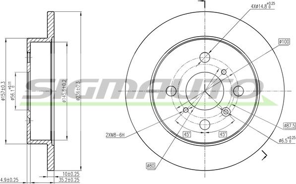 SIGMAUTO DBA650S - Тормозной диск unicars.by